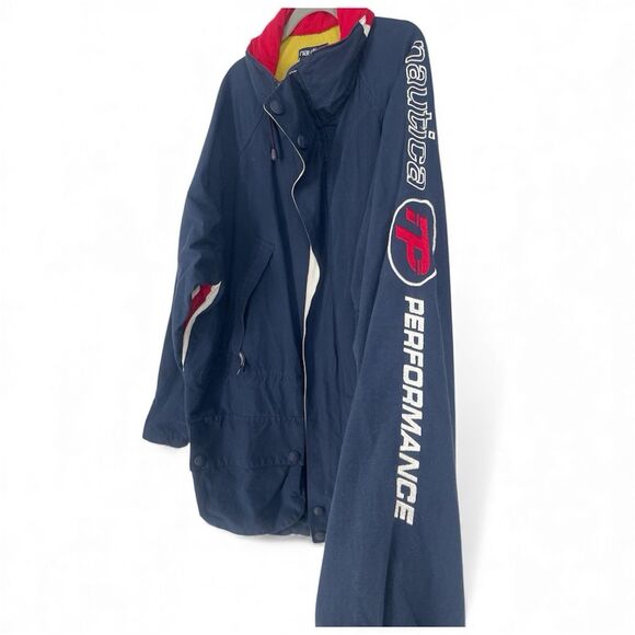 Vintage NAUTICA PERFORMANCE Embroidered Spell Out Sailing Jacket Coat Size XL - Picture 1 of 16